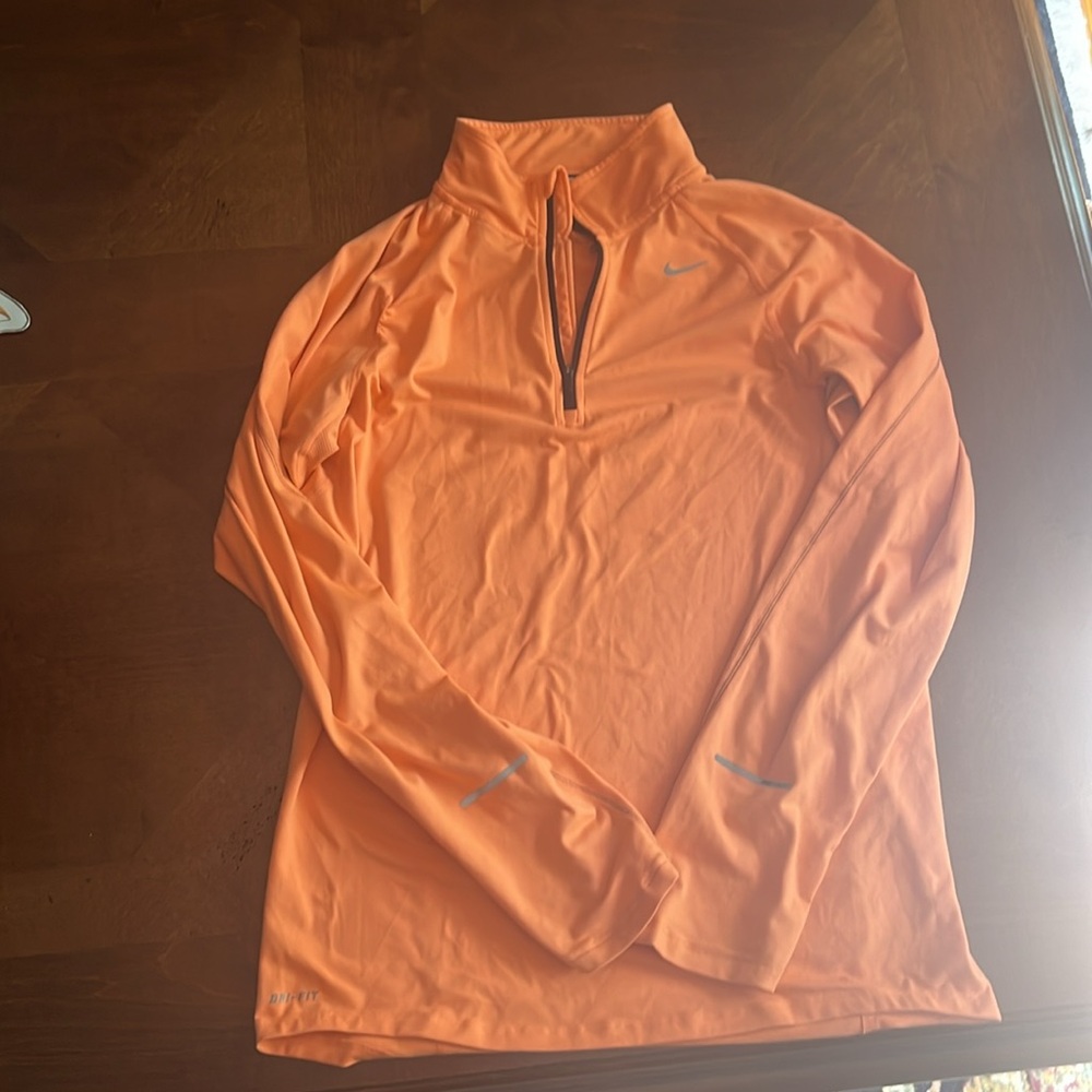 Nike Dri-Fit 1/4 Zip Running Top // Men’s Small // Pastel Orange - Picture 7 of 7